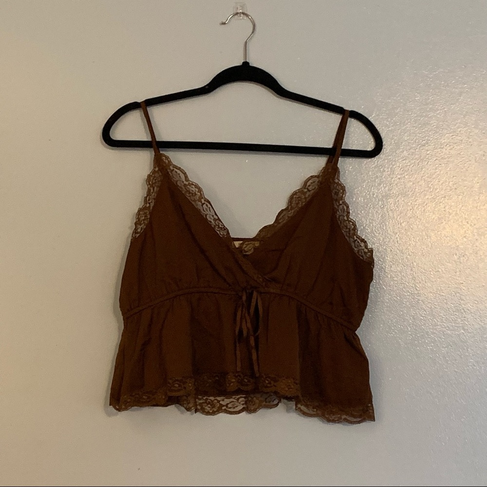 American Eagle Crop Brown Camisole